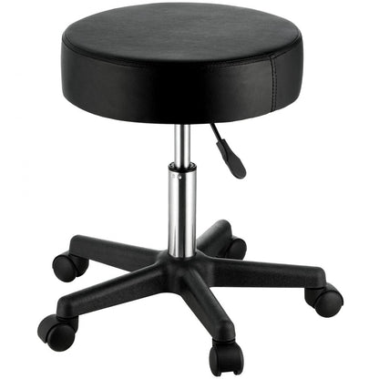 ODDTOOLS Rolling Stools with Wheels, 400 LBS Weight Capacity Adjustable Height Stool with Ultra-Thick Seat Cushion, Swivel Stools Chair for Salon, Bar, Home, Office, Tatoo, Medical, Massage, Black