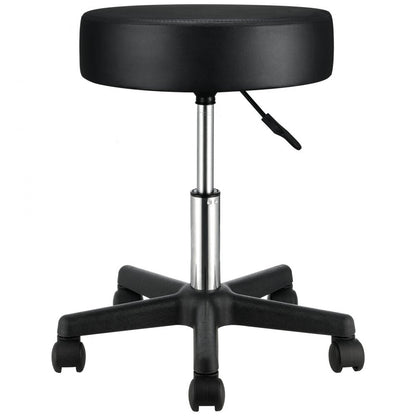 ODDTOOLS Rolling Stools with Wheels, 400 LBS Weight Capacity Adjustable Height Stool with Ultra-Thick Seat Cushion, Swivel Stools Chair for Salon, Bar, Home, Office, Tatoo, Medical, Massage, Black