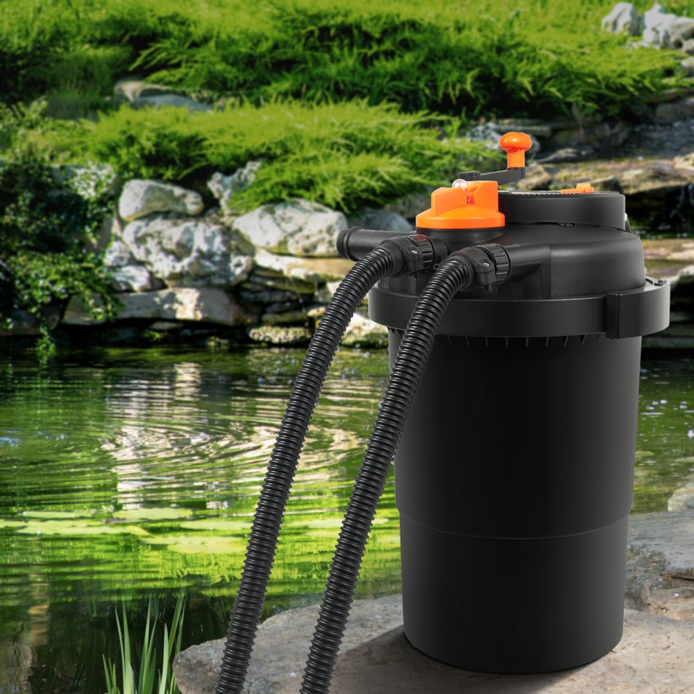 ODDTOOLS Bio Pressure Pond Filter, Up to 2000 Gallons, with 13W UV-C Light, 1840 GPH, Pressurized Biological Pond Filter System Filtration Equipment for Fountain Pool, Koi Fish Aquarium Tank Garden Water