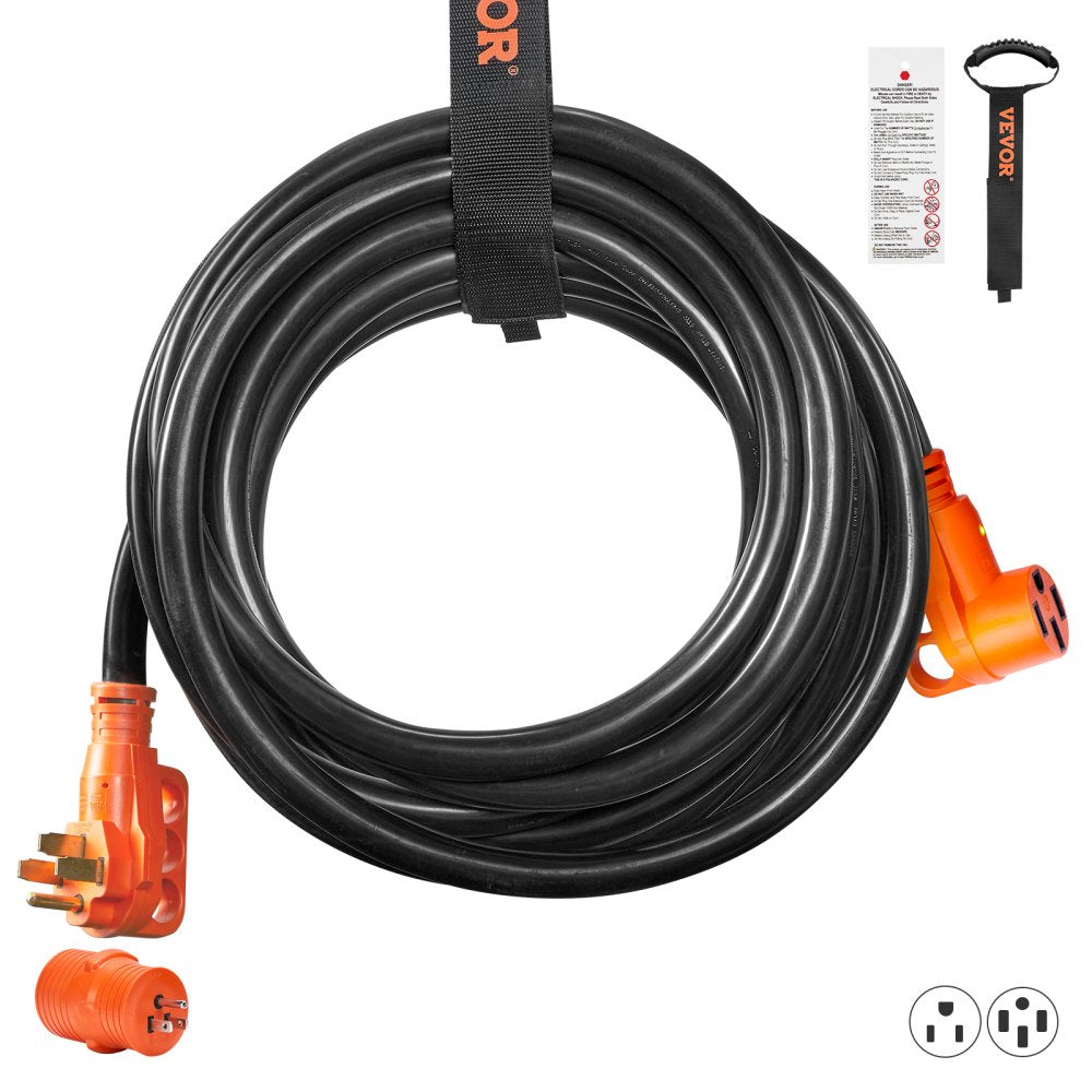 ODDTOOLS 25ft RV Extension Cord Power Cord 50Amp NEMA 14-50R/NEMA 14-50P ETL Listed
