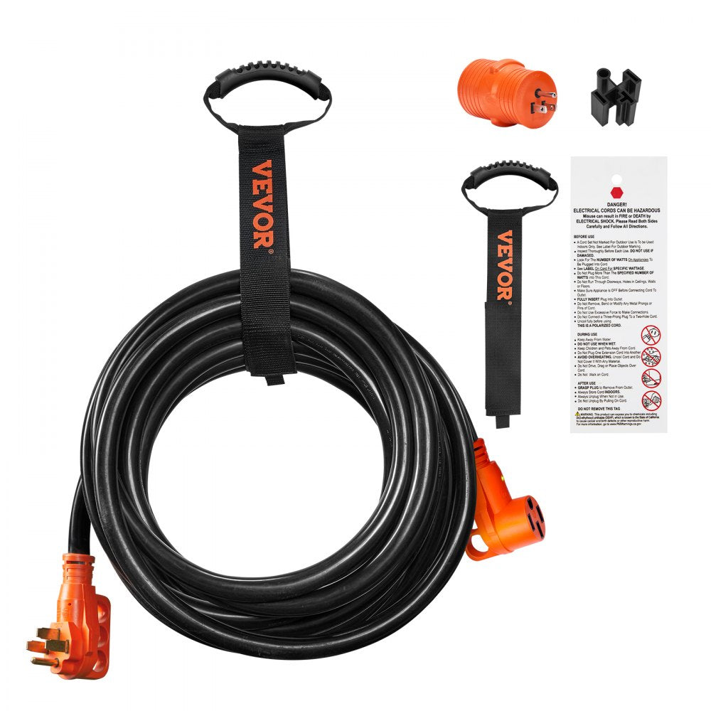 ODDTOOLS 25ft RV Extension Cord Power Cord 50Amp NEMA 14-50R/NEMA 14-50P ETL Listed