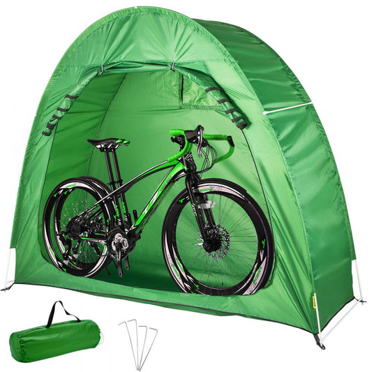 ODDTOOLS Bike Cover Storage Tent, 420D Oxford Portable for 2 Bikes, Outdoor Waterproof Anti-Dust Bicycle Storage Shed, Heavy Duty for Bikes, Lawn Mower, and Garden Tools, w/ Carry Bag and Pegs, Green