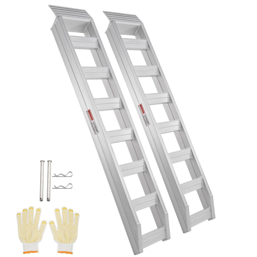 ODDTOOLS Aluminum Ramps, 8810 lbs, Heavy-duty Ramps with Top Hook Attaching End, Universal Loading Ramp for Motorcycle, Tractor, ATV/UTV, Trucks, Lawn Mower, 72